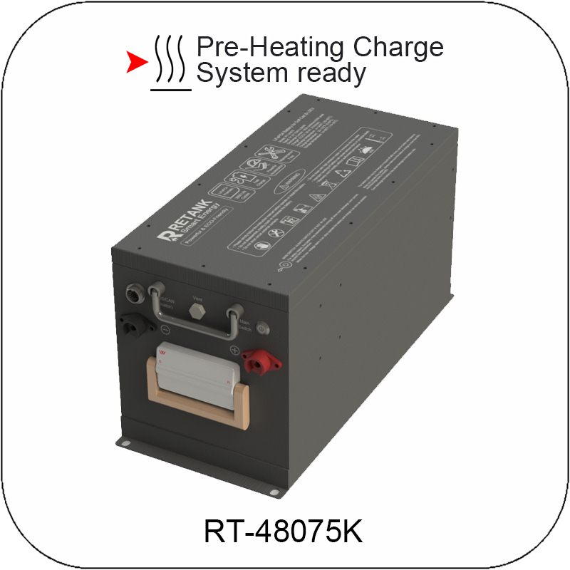 48V 75Ah LiFePO4 battery with Pre-heating