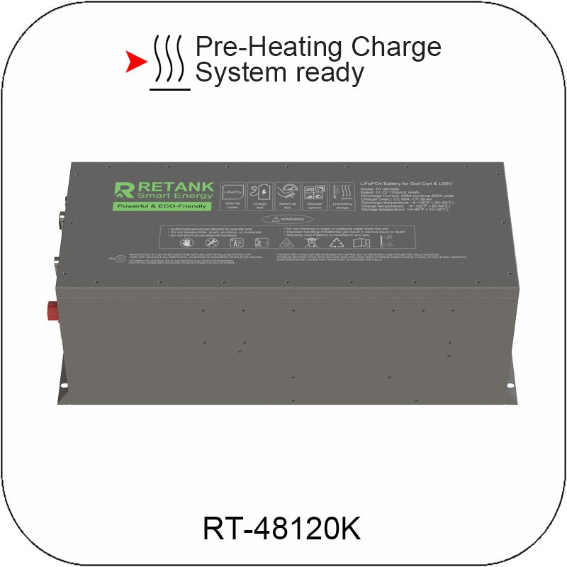 48V 120Ah LiFePO4 battery with Pre-heating