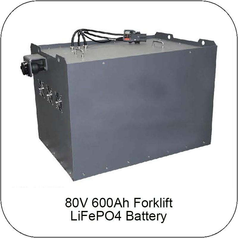 Forklift LiFePO4 battery 600Ah 80V